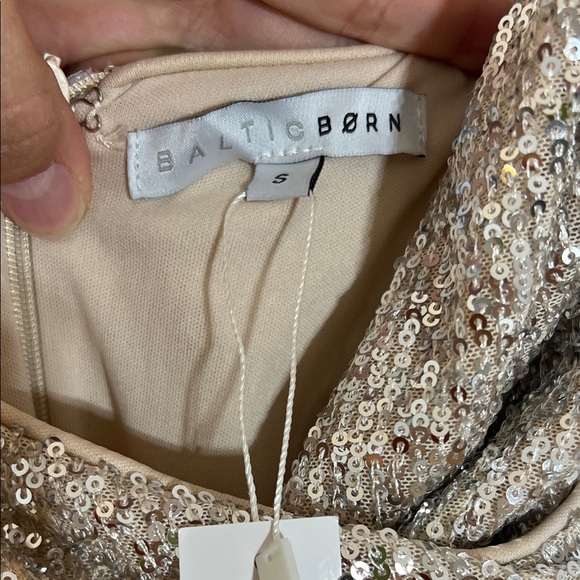 Baltic Born Silver Sequin Midi Dress - Picture 4 of 9